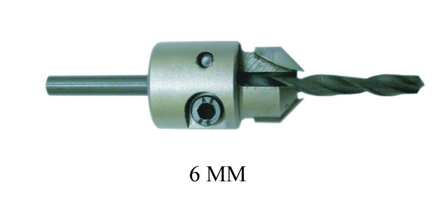 CSK CUTTER WITH DRILL BIT 6MM