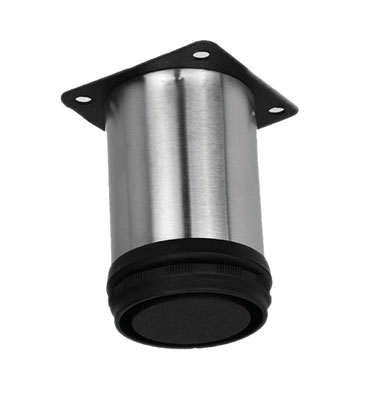 STEEL ADJUSTABLE LEG 200MM SATIN ID01