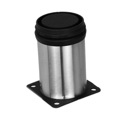 STEEL ADJUSTABLE LEG 80MM SATIN ID01