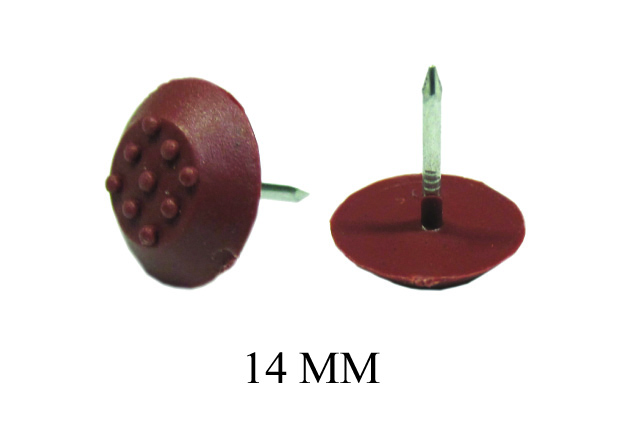 PVC CHAIR NAIL BROWN 14MM DOTTED IH01