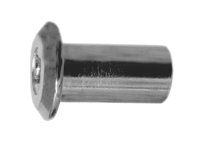 STEEL CONNECTING NICKEL NUT 6MM IW01