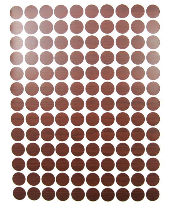 SCREW CAP STICKER MAHAGONY [130PCS/CARD] IQ01