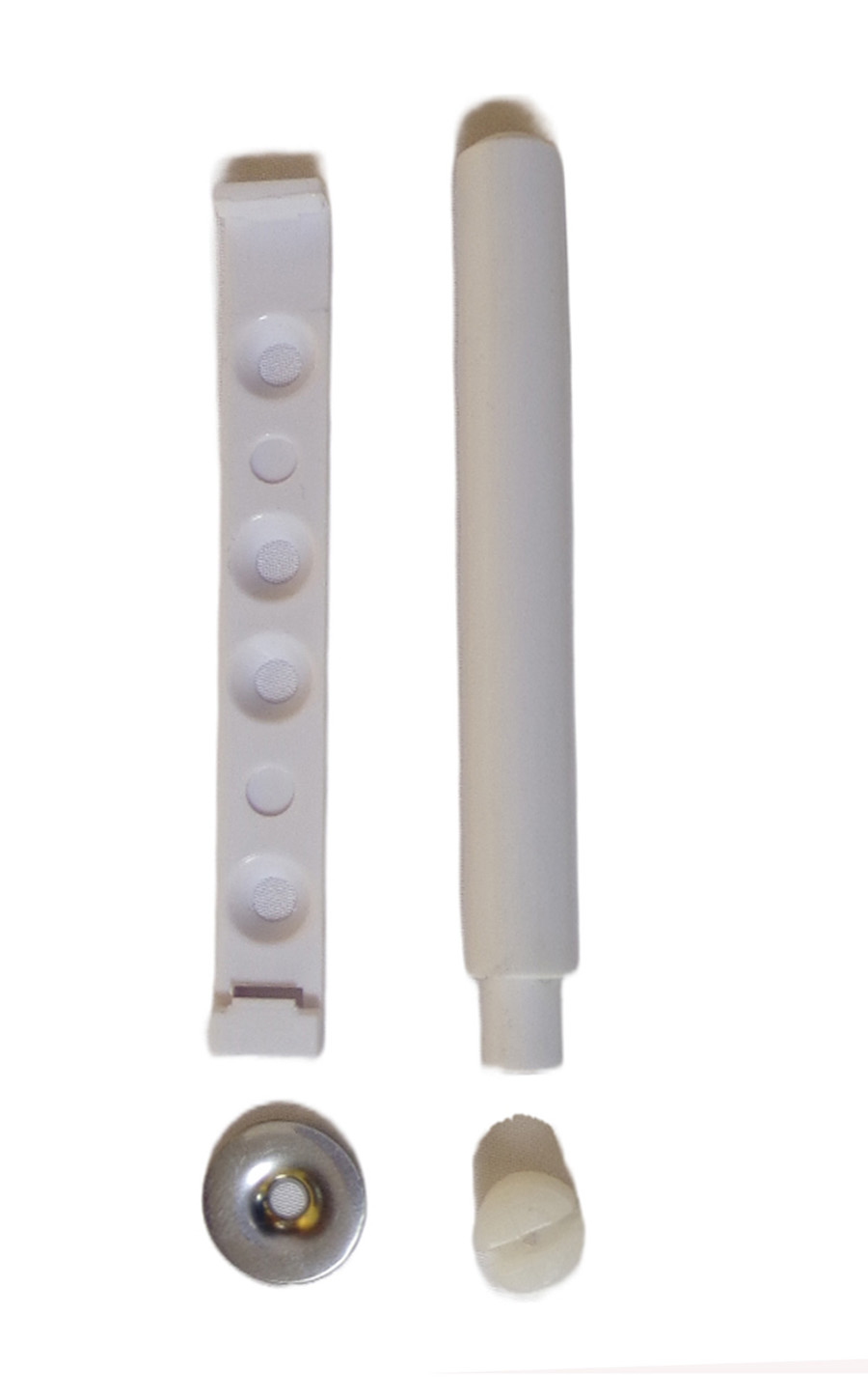 PENCIL PUSH CATCHER WITH PLATE WHITE