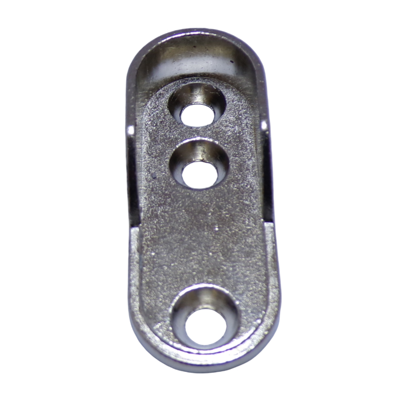 OVAL PIPE BRACKET STEEL NICKEL [3HOLE]