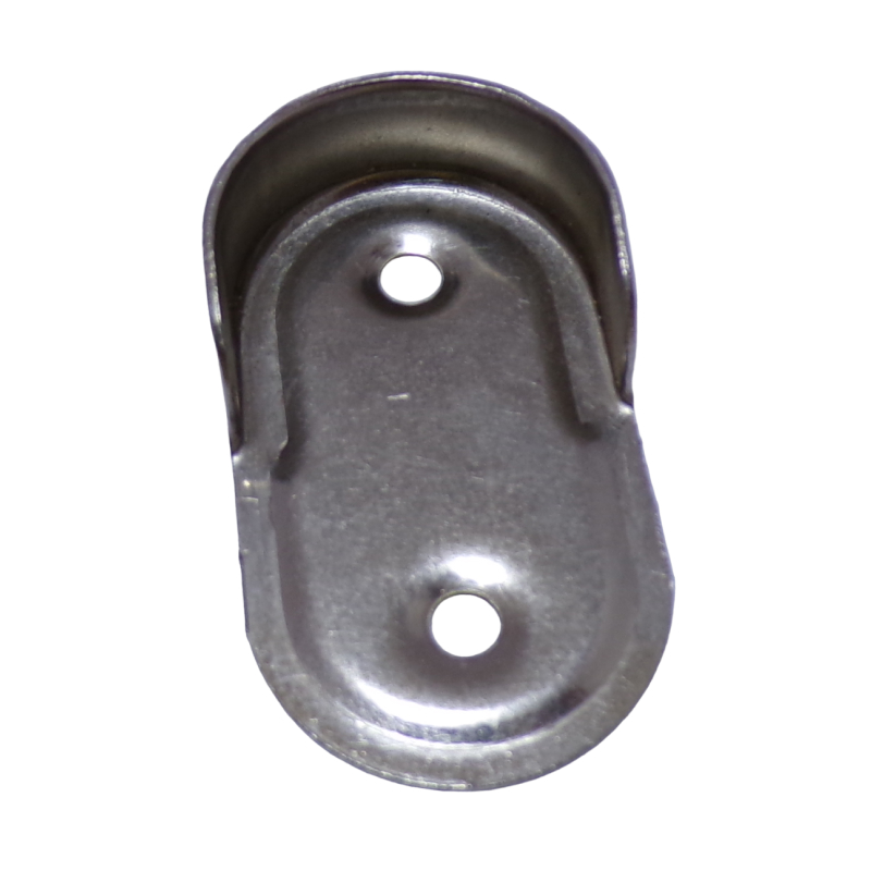 OVAL PIPE BRACKET STEEL NICKEL 25MM [2HOLE]