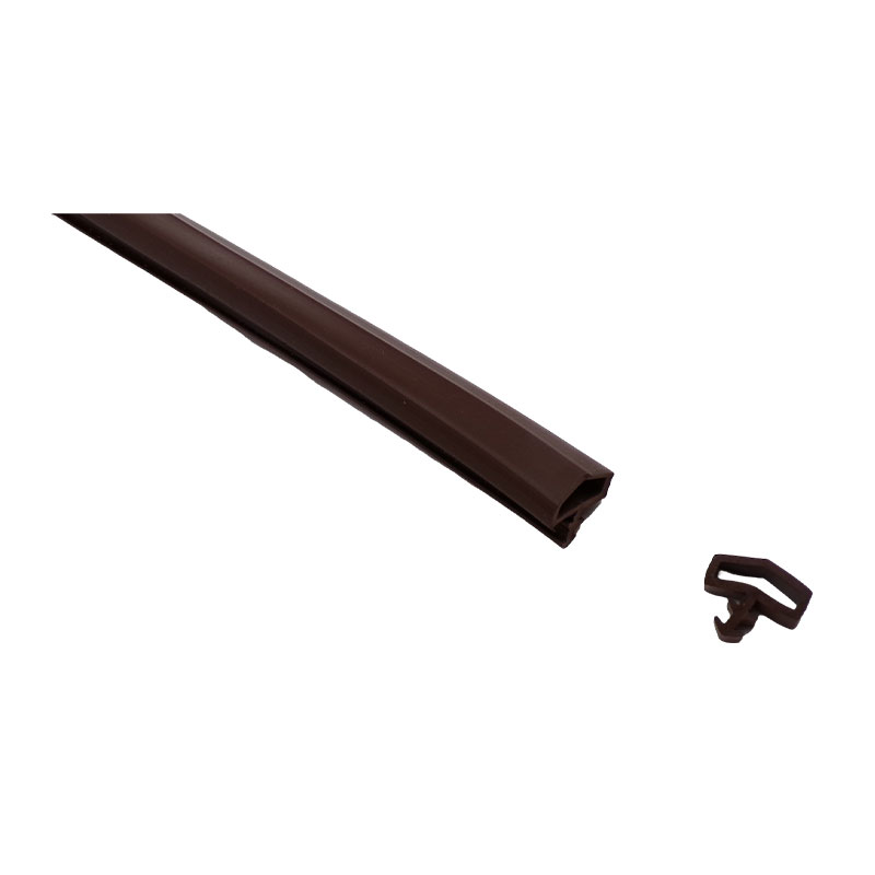 PVC SOFT DOOR SEAL PENTAGONAL BROWN 12MM 100MTR