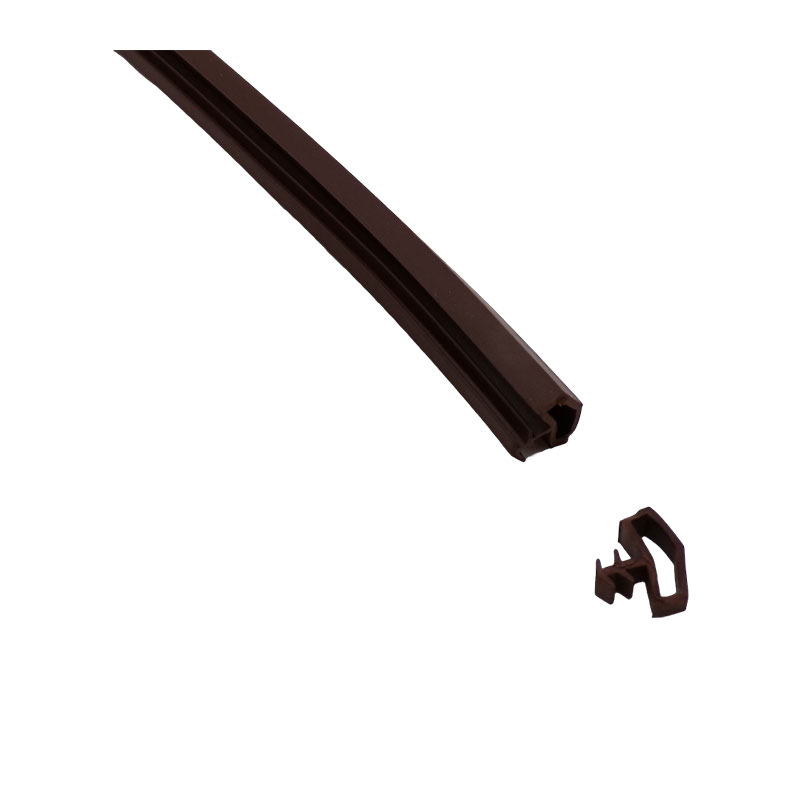 PVC SOFT DOOR SEAL PENTAGONAL BROWN 10MM 100MTR